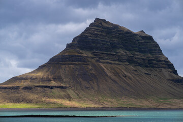 Wall Mural - Close up of the Kirkjufell in iceland in summer