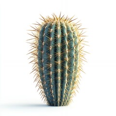 A close-up of a prickly cactus with sharp spines.