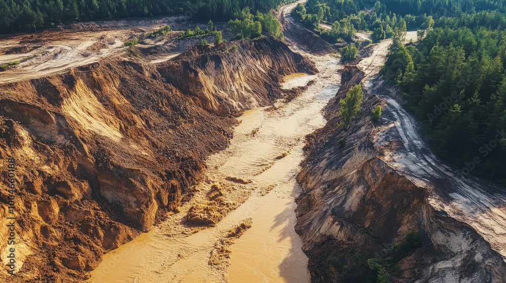 "Emergency hazard map depicting areas at risk of landslides and floods ...