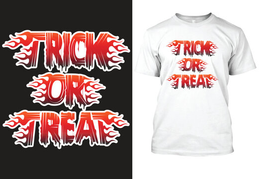 Halloween Trick or Treat T Shirt Design