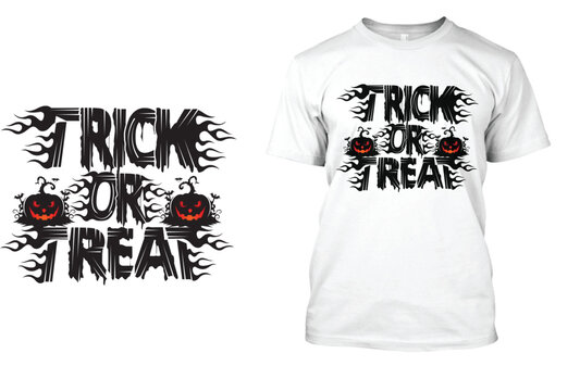 Halloween Trick or Treat T Shirt Design