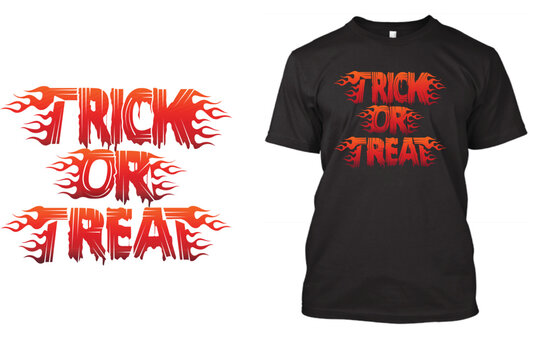 Halloween Trick or Treat T Shirt Design
