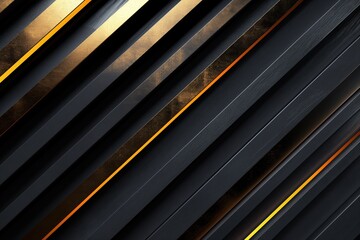 Black and gold striped background with a yellow line. The stripes are thin and the background is dark