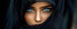 © Luka - A young Middle Eastern girl with blue eyes wearing a hijab