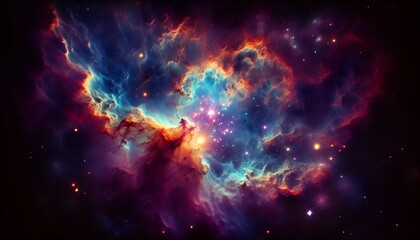 Wall Mural - visualization of nebula