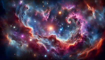 Wall Mural - nebula and space background