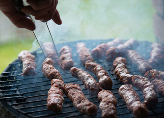 Kebabs on the old grill.