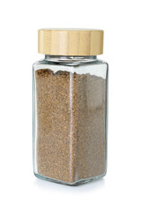 Sticker - Cumin powder in glass jar isolated on white