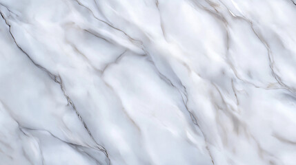 White marble with grey veining.