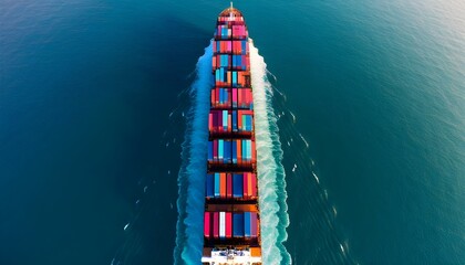 Wall Mural - Dramatic Lightning Storm Illuminating the Ocean from a Container Ships Perspective