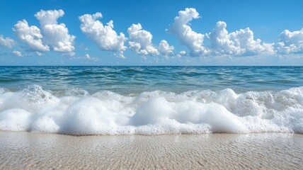 Poster - The ocean is calm and the sky is cloudy