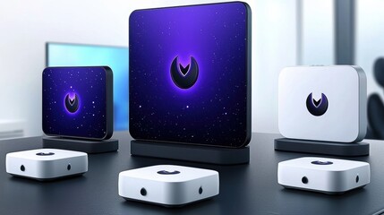 Poster - Modern Electronic Devices with Futuristic Design