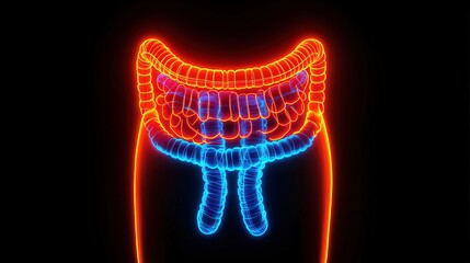 Human Intestine Anatomy 3D Model   Digestive System  Small Intestine  Villi  Absorption  M