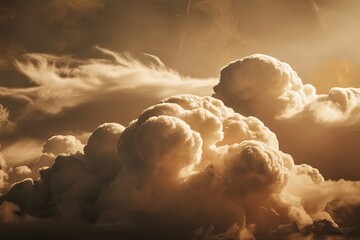 Three Dimensional Rustic Golden Cloud Formations for Unique Backgrounds