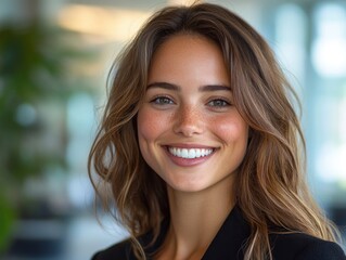 Sticker - Confident Female Professional Smiling at the Camera