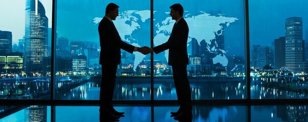 Handshake for success for business mergers and acquisitions, growth opportunity achievement as business partnerships and consolidating growth capacity teamwork and organization.