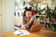 © Davor - Young hipster woman working on laptop from home