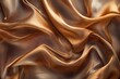 © Azhorov - Luxurious golden silk fabric draped elegantly in soft waves, showcasing intricate texture and rich color in warm light. Generative AI