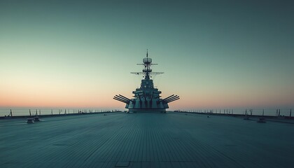 Wall Mural - Battleship Deck at Dawn