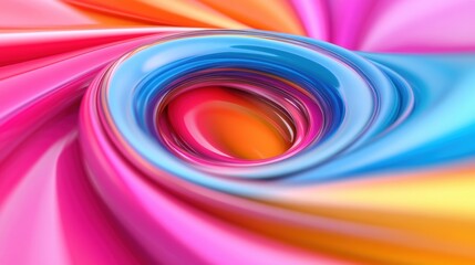 Poster - A captivating swirl of bright colors merges seamlessly, forming an engaging vortex that draws the viewer's attention and sparks creativity