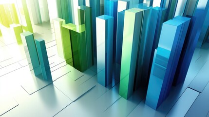 Poster - Abstract Glass Structures with Gradient Colors