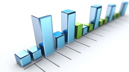 Aufkleber - Modern Bar Graph with Transparent Elements