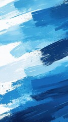 Poster - Abstract blue brushstrokes