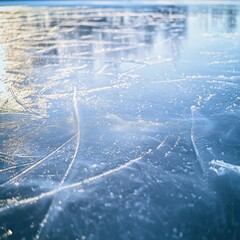 Poster - Frozen lake surface