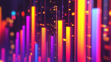 Poster - Colorful Digital Data Visualization Background Image
