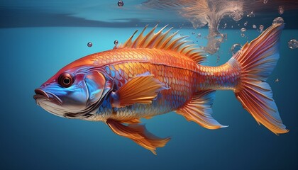 Wall Mural - fish in aquarium