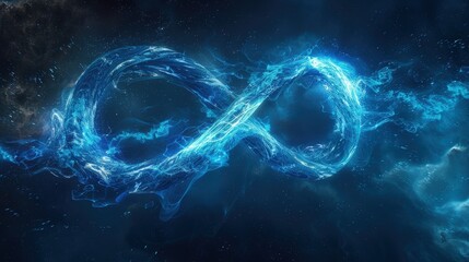 Sticker - Blue infinity symbol