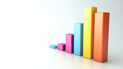 Poster - Colorful Bar Graph Representing Growth and Data Trends