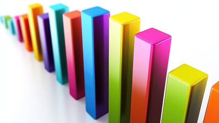 Poster - Colorful Bar Graph Representing Data Growth