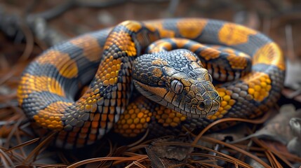 Wall Mural - Close-Up of a Snake in the Forest