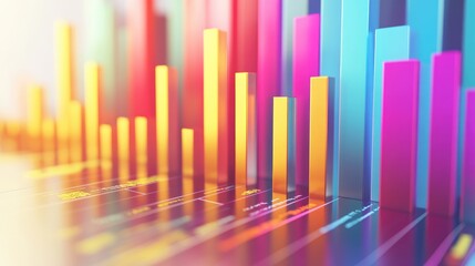 Aufkleber - Colorful Data Visualization with Growing Bar Graphs