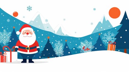 Wall Mural - Cute Abstract Merry Christmas Vector Illustration