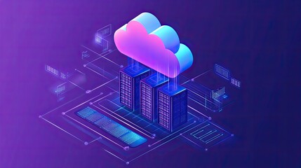 Poster - Vibrant Cloud Computing Graphic Representation