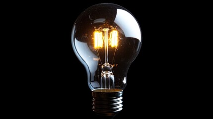 Poster - Vintage Light Bulb with Warm Glow