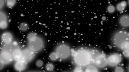 Wall Mural - キラキラとふわふわな雪[4K-背景透過] Snowflake Series:Sparkling and fluffy snow[with Alpha Channel / Transparent Background]4K