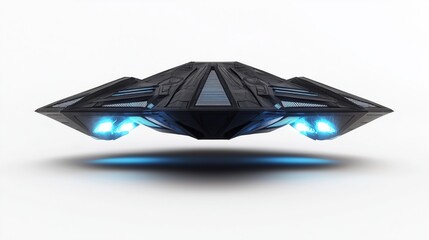 Poster - Angular Geometric UFO 3D Render