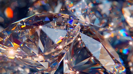 Poster - Close-up of a diamond showcasing its brilliance and sparkle.