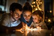 © ImagePulse - Family turning off all unnecessary electronics at night to conserve energy, conserve energy, home energy habits