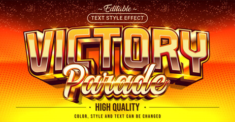 Aufkleber - Editable text style effect - Victory Parade text style theme.