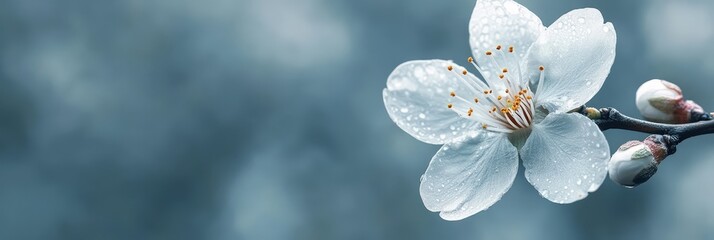 Poster - Delicate White Blossom