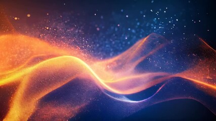 Fototapete - A captivating display of swirling flames and glowing particles creates an abstract visual experience, showcasing vibrant colors and fluid motion in a dark background