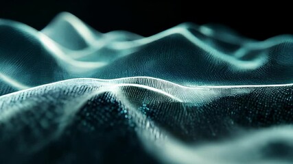 Fototapete - Experience a captivating display of intricate textures and glowing patterns resembling waves, creating an engaging and immersive atmosphere during nighttime
