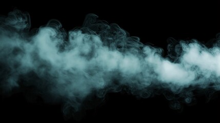 Poster - Soft Ethereal Smoke Flowing Against a Dark Background