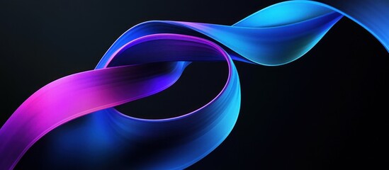 Wall Mural - Abstract Swirling Shapes in Blue and Purple