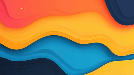 Fototapete - Vibrant flat designs with rich textures, perfect for modern templates and endless creative projects.