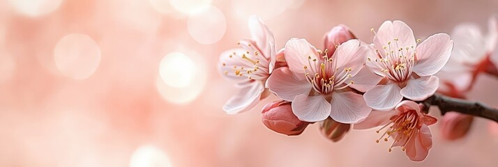 Wall Mural - Delicate Pink Cherry Blossoms